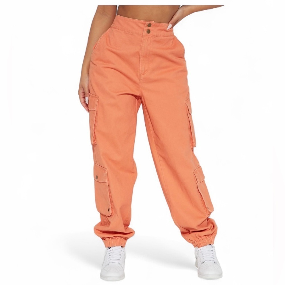 Fashion Nova Vibrant Orange Pants Size XS waist
